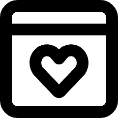 Browser Favorite Heart Icon from Micro Line Set