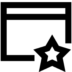 Browser Favorite Star Icon from Sharp Line Set