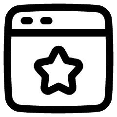 Browser Favorite Star Icon from Plump Line Set