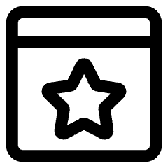 Browser Favorite Star Icon from Core Line Set