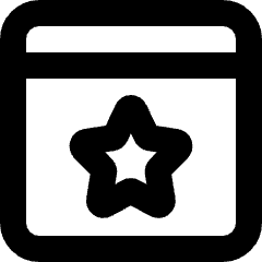 Browser Favorite Star Icon from Micro Line Set