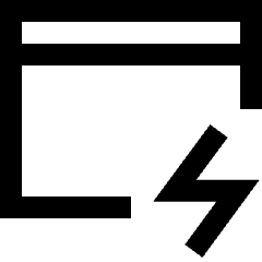 Browser Flash Icon from Sharp Line Set