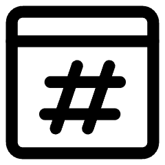 Browser Hash Icon from Core Line Set