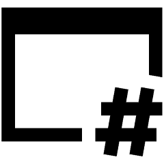 Browser Hash Icon from Sharp Solid Set