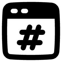 Browser Hash Icon from Plump Solid Set