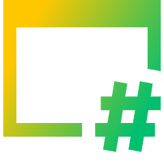 Browser Hash Icon from Sharp Gradient Set