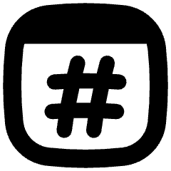 Browser Hash Icon from Flex Solid Set