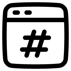Browser Hash Icon from Plump Line Set