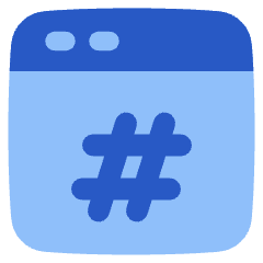 Browser Hash Icon from Plump Flat Set