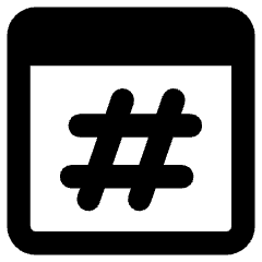 Browser Hash Icon from Core Remix Set