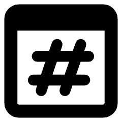 Browser Hash Icon from Core Solid Set