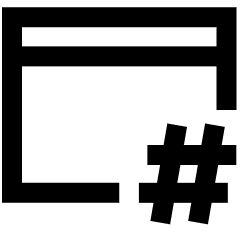 Browser Hash Icon from Sharp Line Set