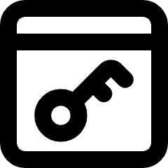 Browser Key Icon from Micro Line Set