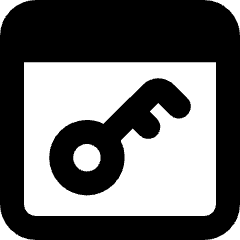 Browser Key Icon from Micro Solid Set