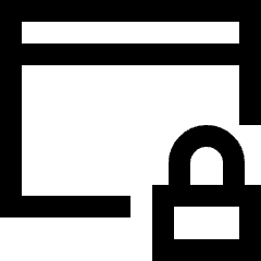 Browser Lock Icon from Sharp Line Set
