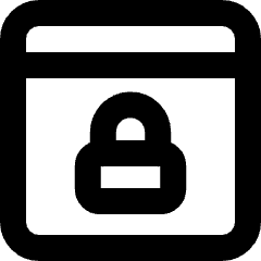 Browser Lock Icon from Micro Line Set