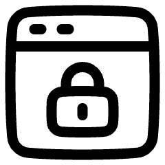 Browser Lock Icon from Plump Line Set
