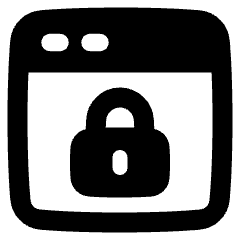 Browser Lock Icon from Plump Solid Set