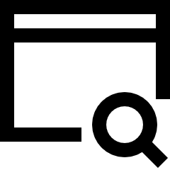 Browser Search Icon from Sharp Line Set