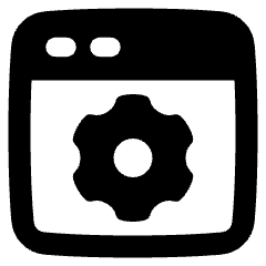 Browser Setting Icon from Plump Solid Set