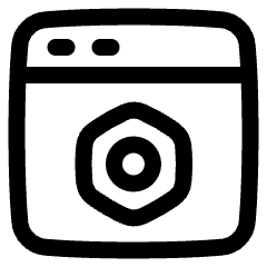 Browser Setting Bolt Nut Icon from Plump Line Set