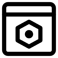 Browser Setting Bolt Nut Icon from Core Line Set