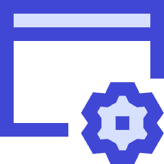 Browser Setting Cog Icon from Sharp Duo Set