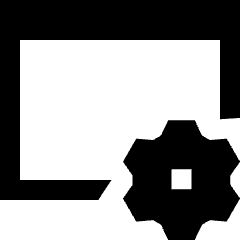 Browser Setting Cog Icon from Sharp Solid Set