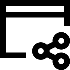 Browser Share Icon from Sharp Line Set