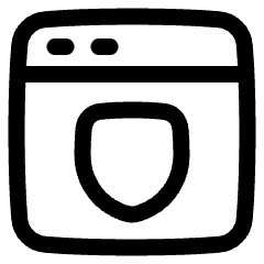 Browser Shield Icon from Plump Line Set