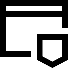 Browser Shield Icon from Sharp Line Set