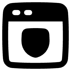 Browser Shield Icon from Plump Solid Set