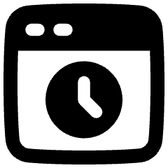 Browser Time Icon from Plump Remix Set