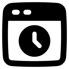 Browser Time Icon from Plump Solid Set