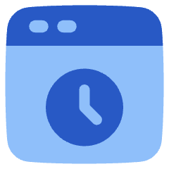Browser Time Icon from Plump Flat Set