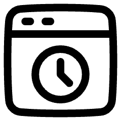 Browser Time Icon from Plump Line Set