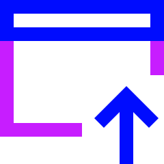 Browser Upload Icon from Sharp Neon Set