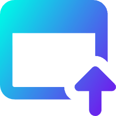 Browser Upload Icon from Core Gradient Set