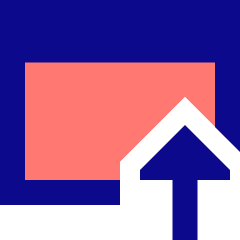 Browser Upload Icon from Sharp Pop Set