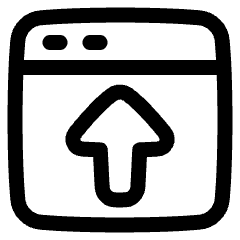 Browser Upload Icon from Plump Line Set