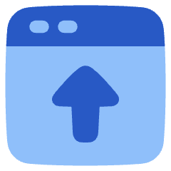 Browser Upload Icon from Plump Flat Set