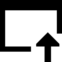 Browser Upload Icon from Sharp Solid Set