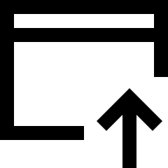 Browser Upload Icon from Sharp Line Set
