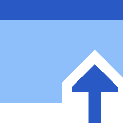 Browser Upload Icon from Sharp Flat Set