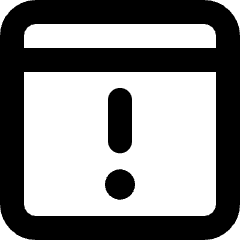 Browser Warning Icon from Micro Line Set