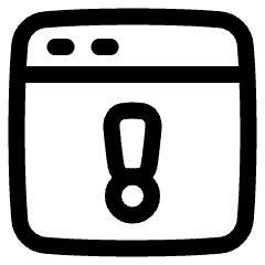 Browser Warning Icon from Plump Line Set