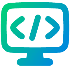 Code Monitor 1 Icon from Plump Gradient Set