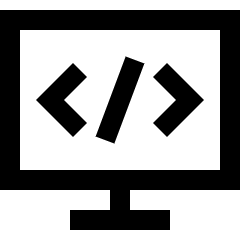 Code Monitor 1 Icon from Sharp Line Set