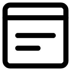 Web Browser Content Wysiwyg Icon from Core Line Set