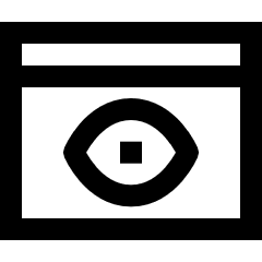 Web Browser Preview View Count Icon from Sharp Line Set